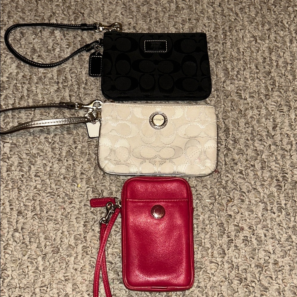 3 Vintage Coach Wristlets